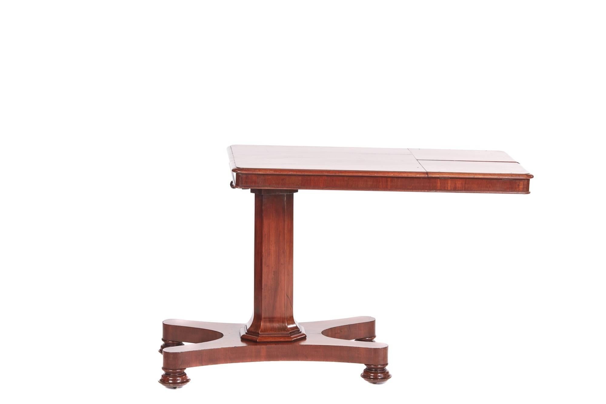 William IV Mahogany Reading Table In Excellent Condition For Sale In Stutton, GB