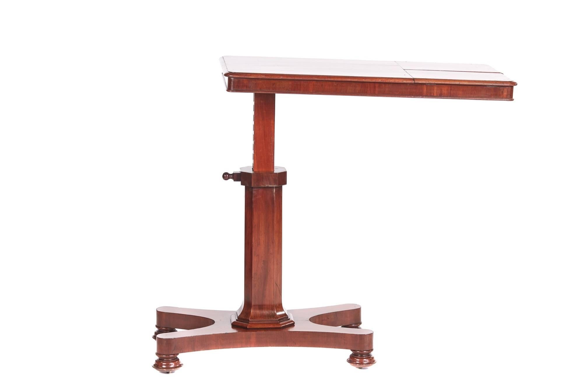 William IV Mahogany Reading Table For Sale 1