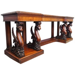 Antique William IV Mahogany Serving Table in the Manner of William and Gibton of Dublin
