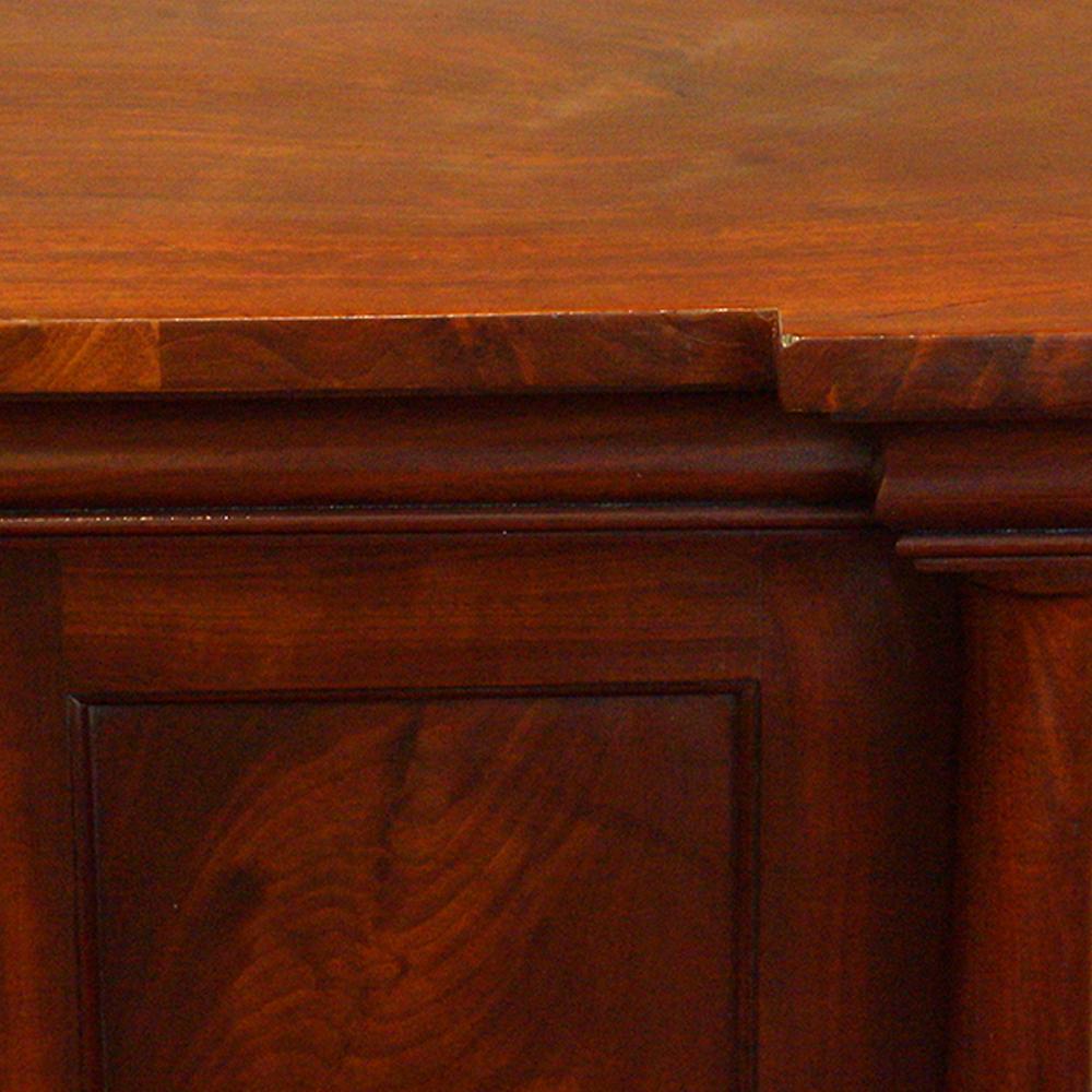 Mahogany English William IV mahogany side cabinet chiffonier sideboard, 19th.century