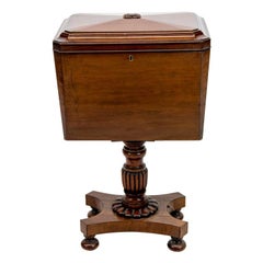 Antique William IV Mahogany Tea Caddy