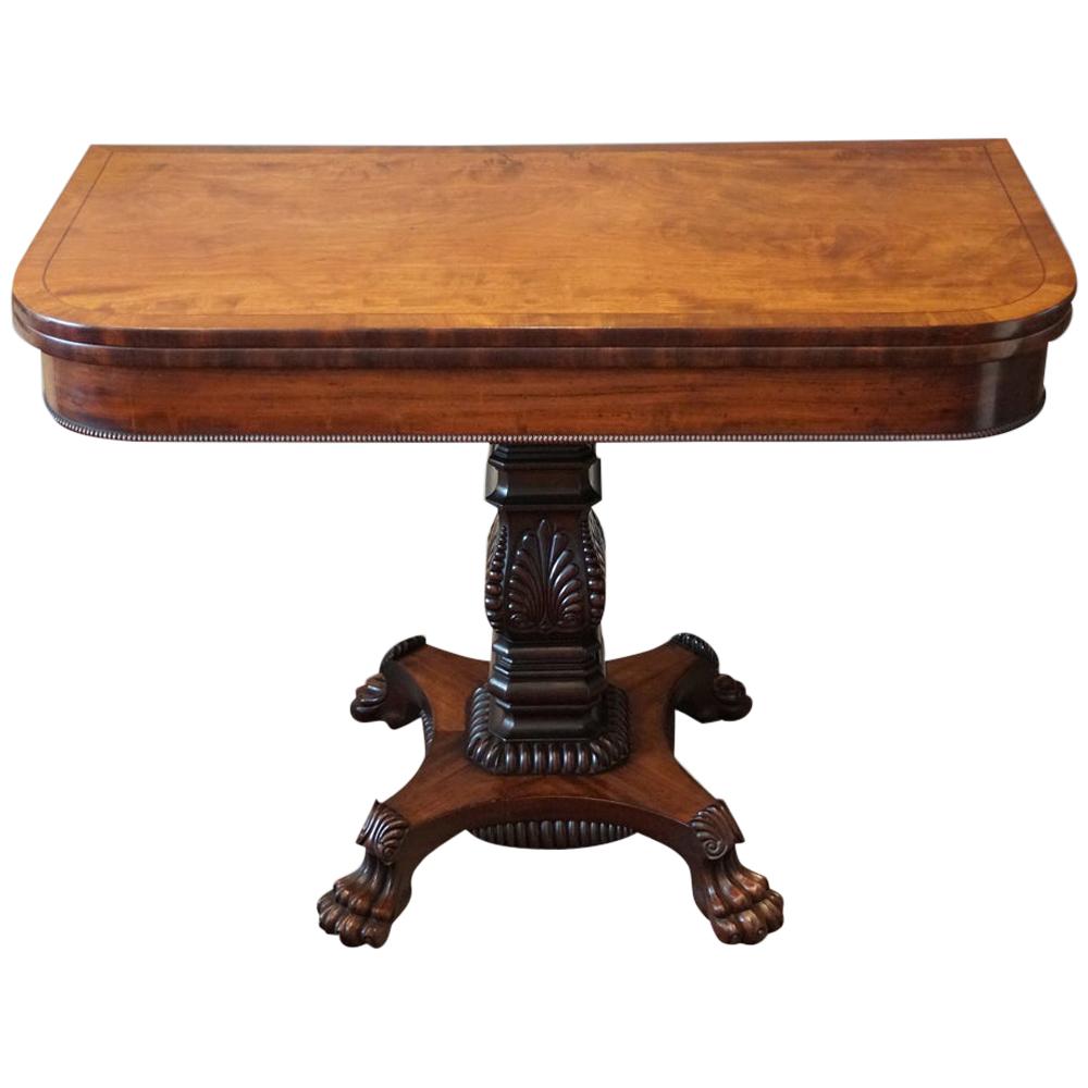 William IV Mahogany Tea Table, circa 1820 For Sale