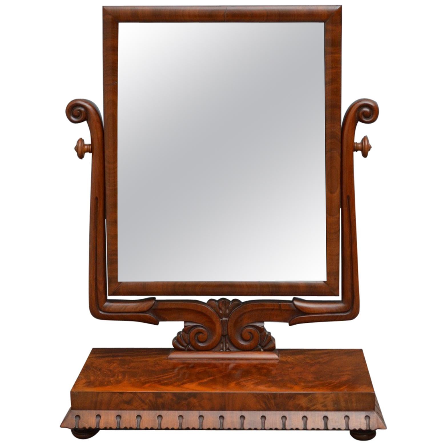 William IV Mahogany Toilet Mirror