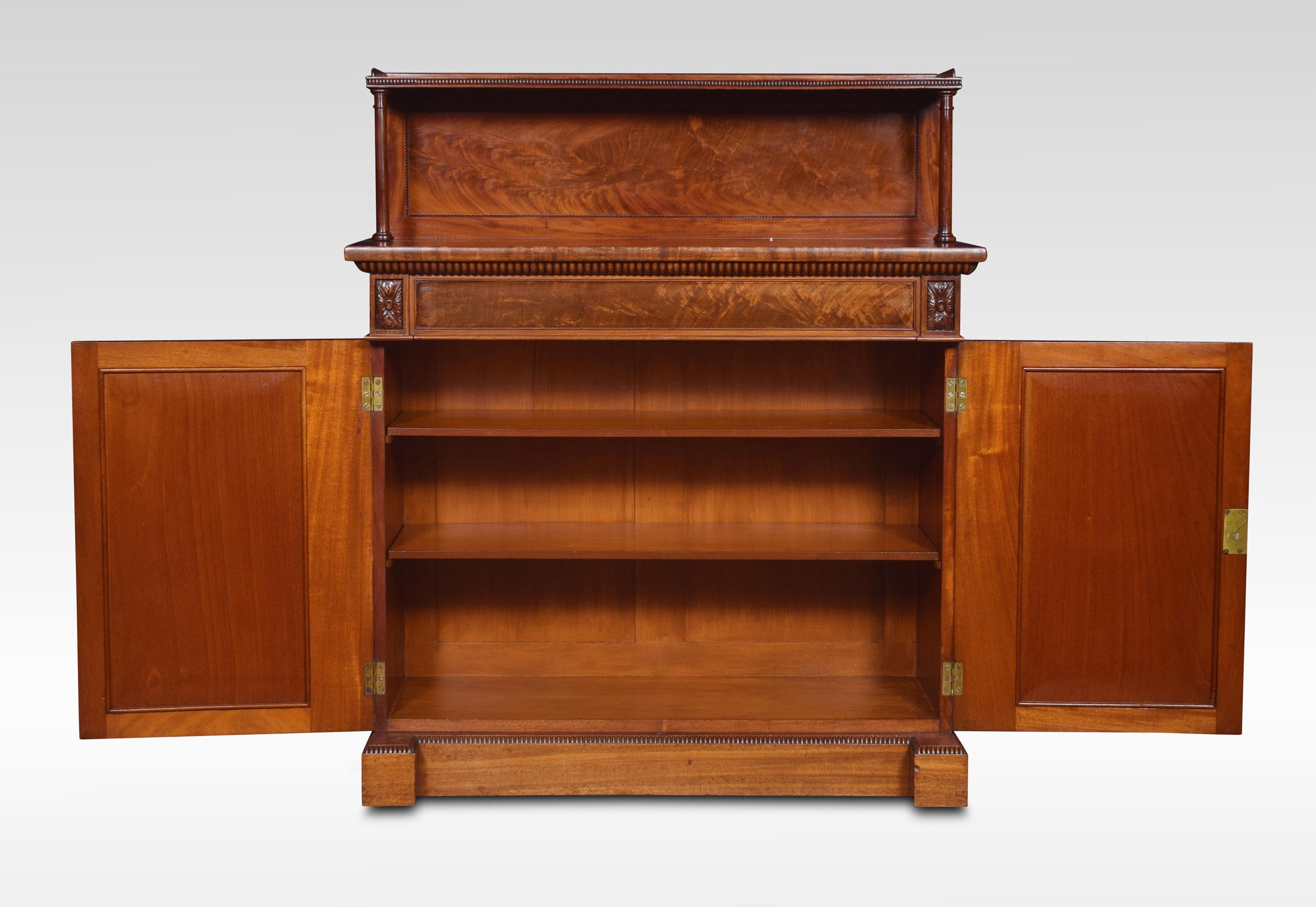 19th Century William IV Mahogany Two-Door Chiffonier For Sale