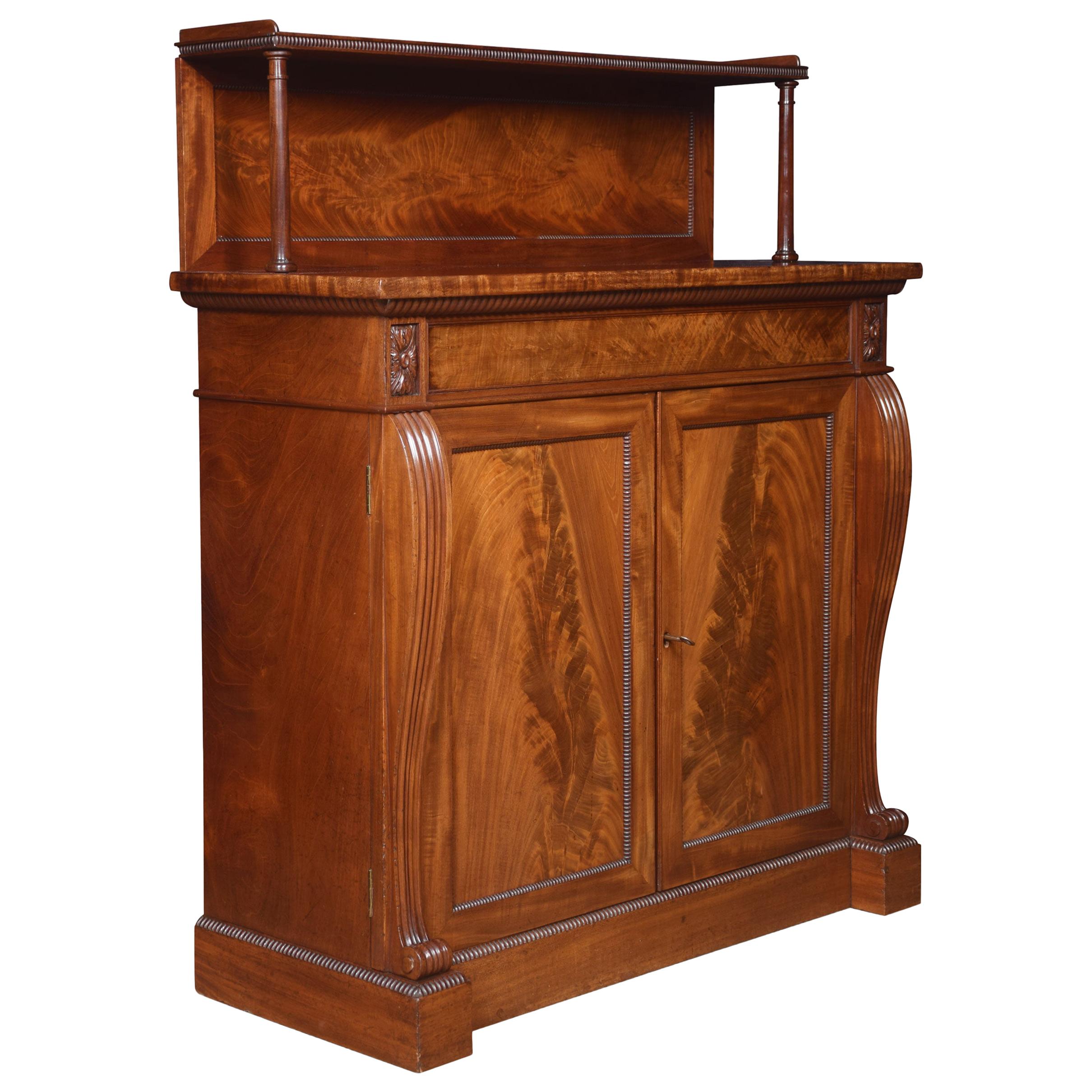 William IV Mahogany Two-Door Chiffonier For Sale