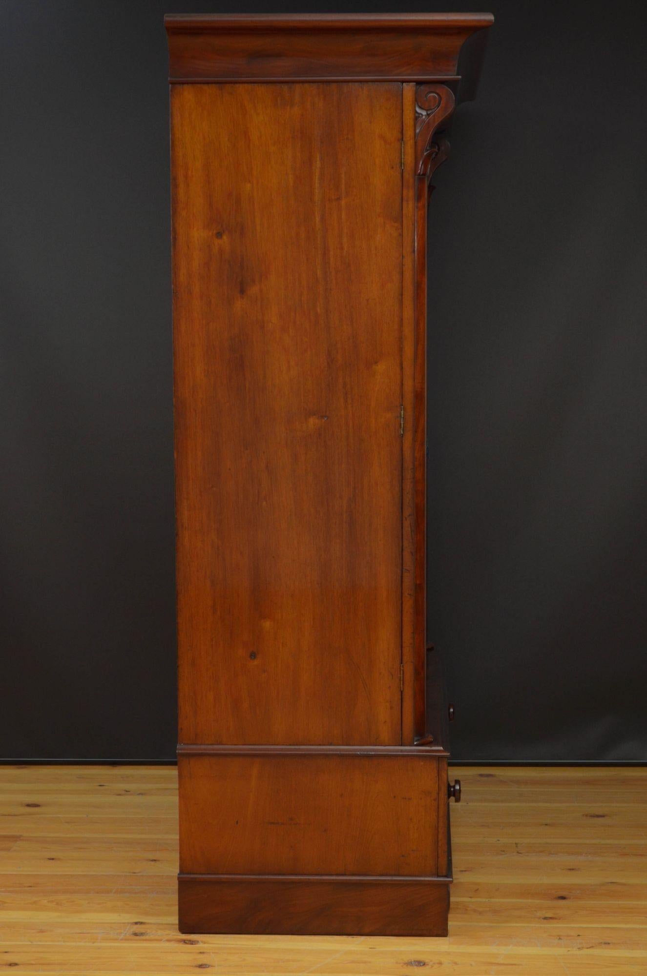 William IV Mahagoni Kleiderschrank mit zwei Türen im Angebot 8