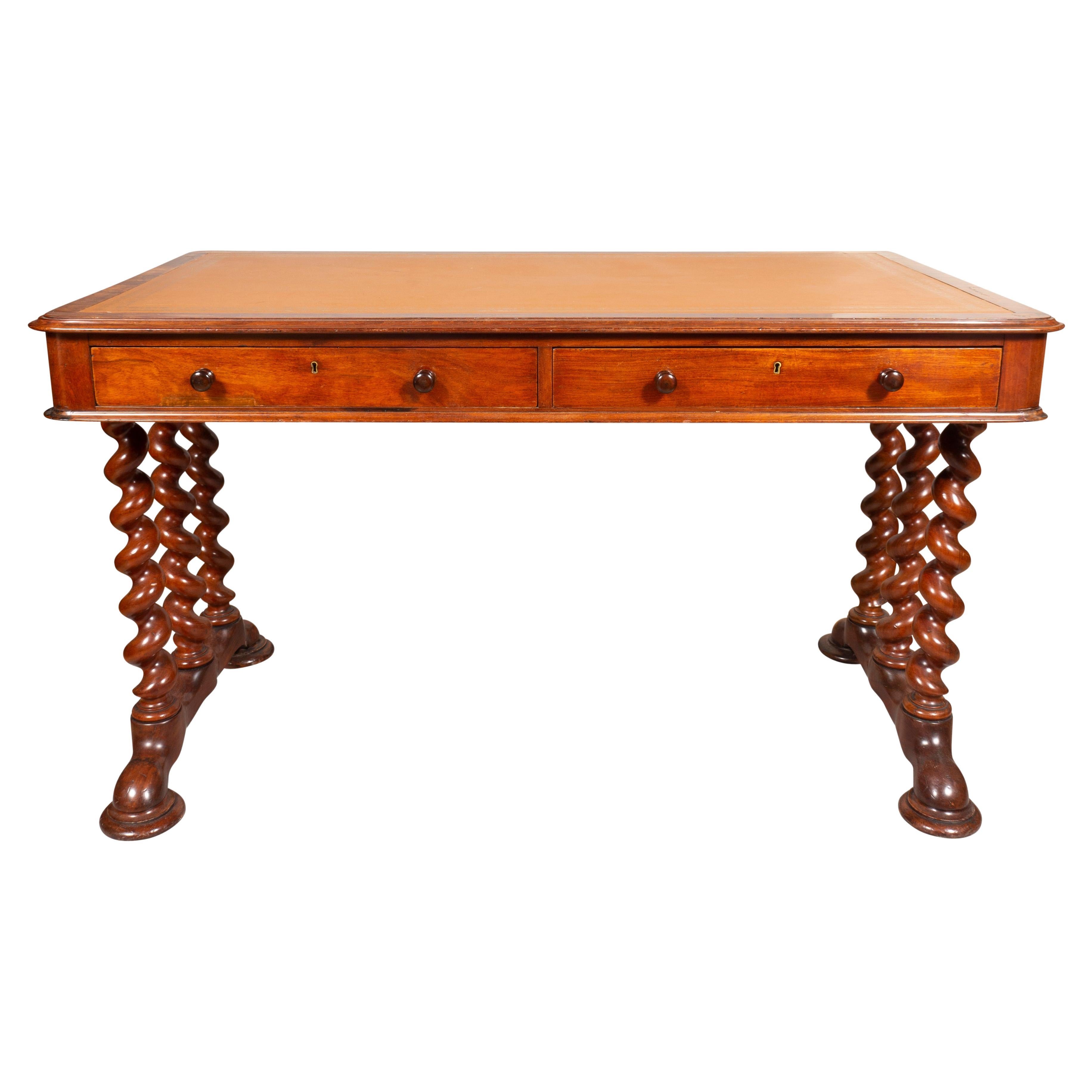 William IV Mahogany Writing Table In Good Condition In Essex, MA