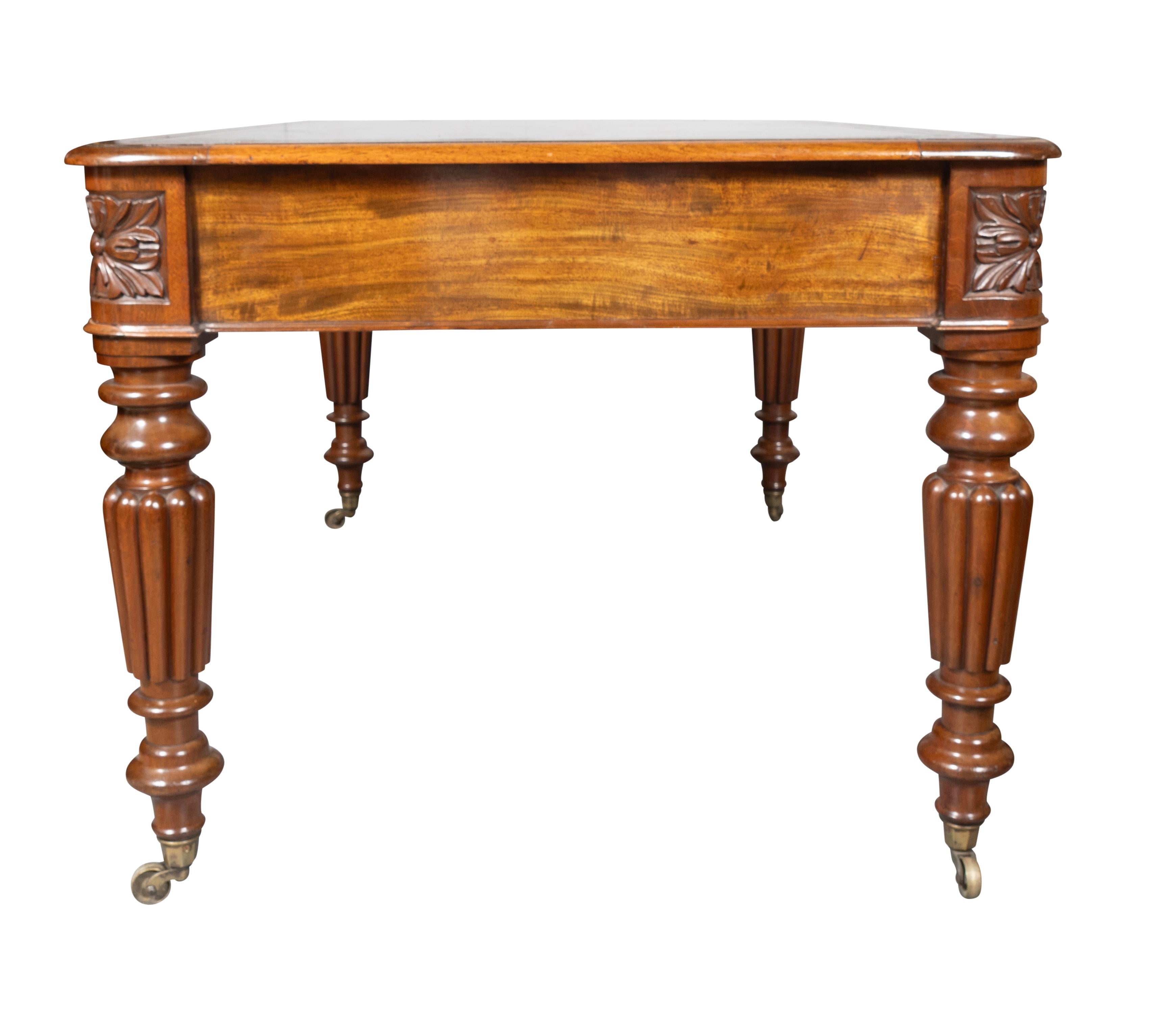 William IV Mahogany Writing Table In Good Condition For Sale In Essex, MA