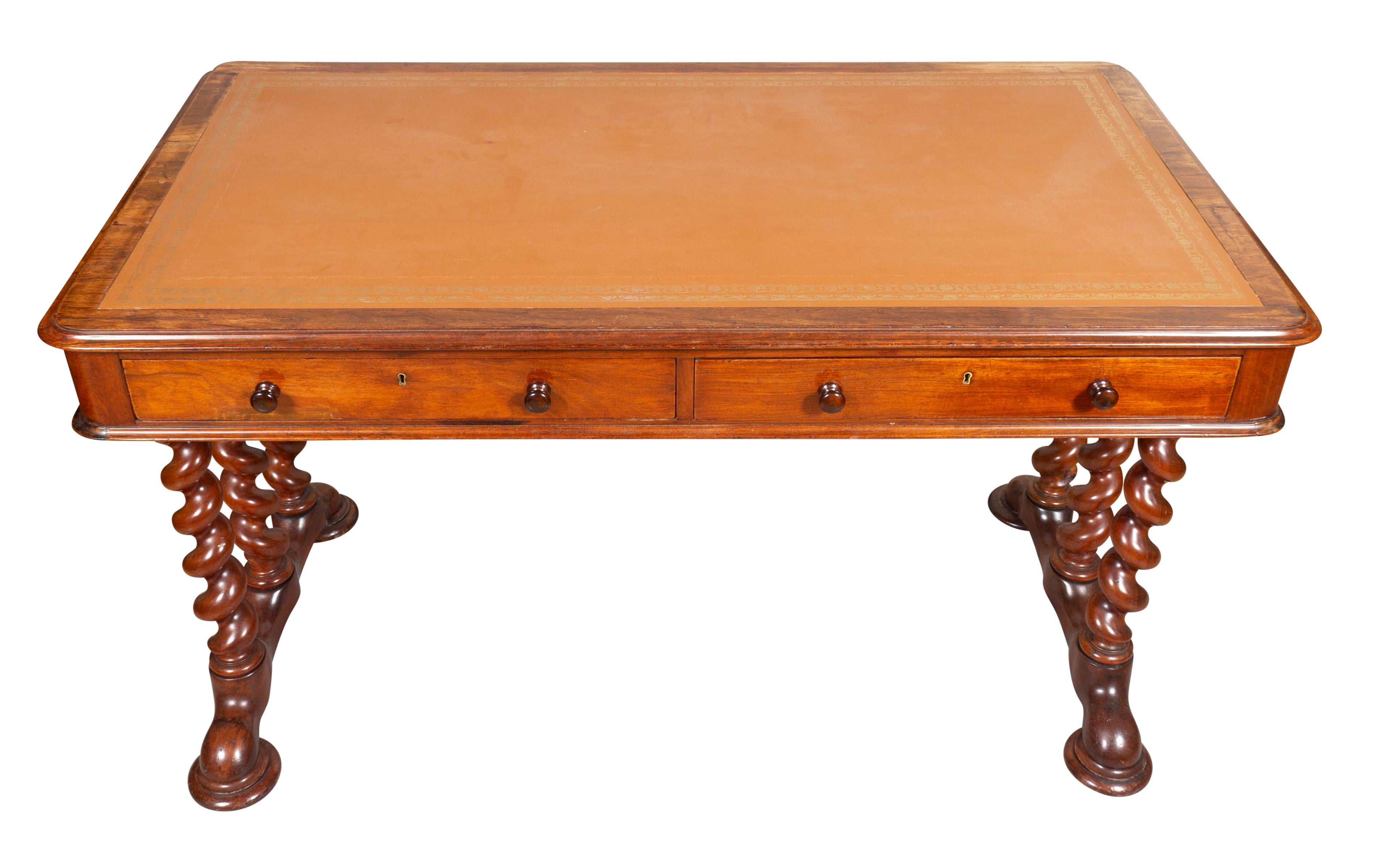 Leather William IV Mahogany Writing Table For Sale