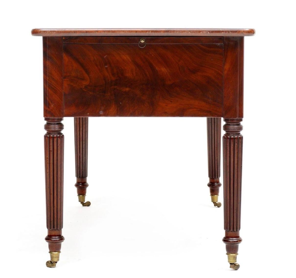 William IV Mahogany Writing Table or Desk In Good Condition In Bradenton, FL