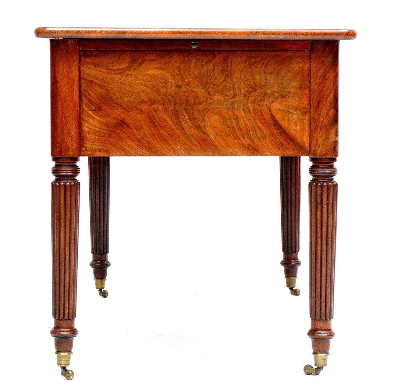 William IV Mahogany Writing Table or Desk 1
