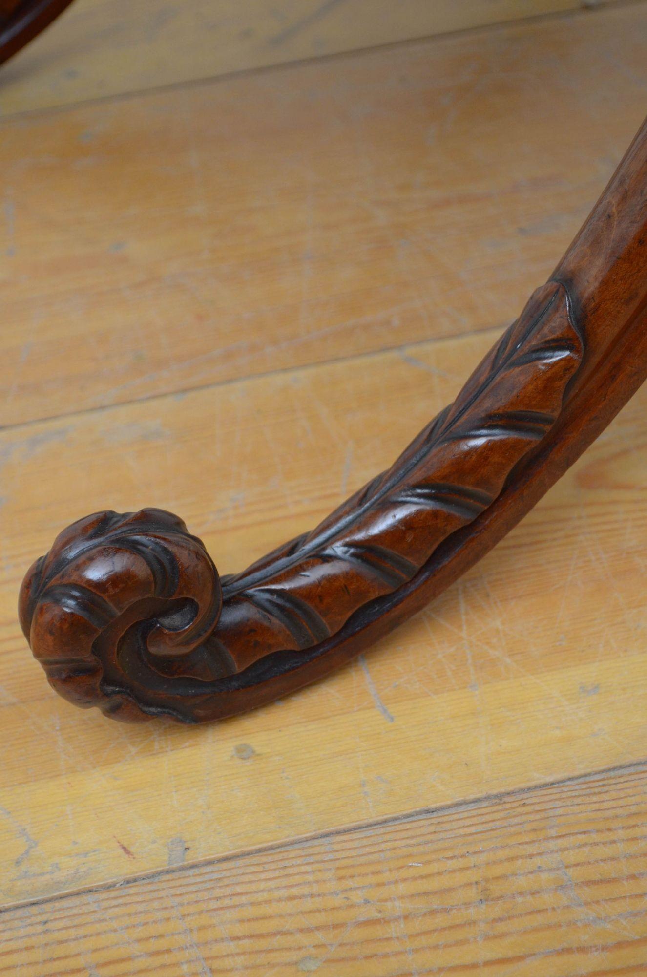 William IV Mahogany X Frame Stool 6