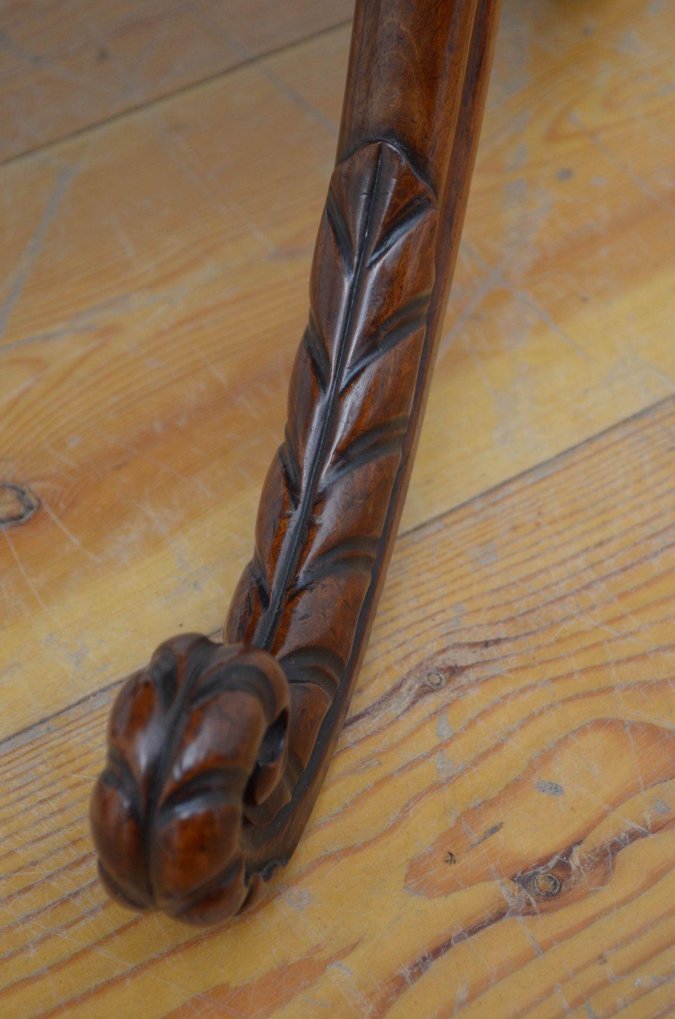 William IV Mahogany X Frame Stool 7