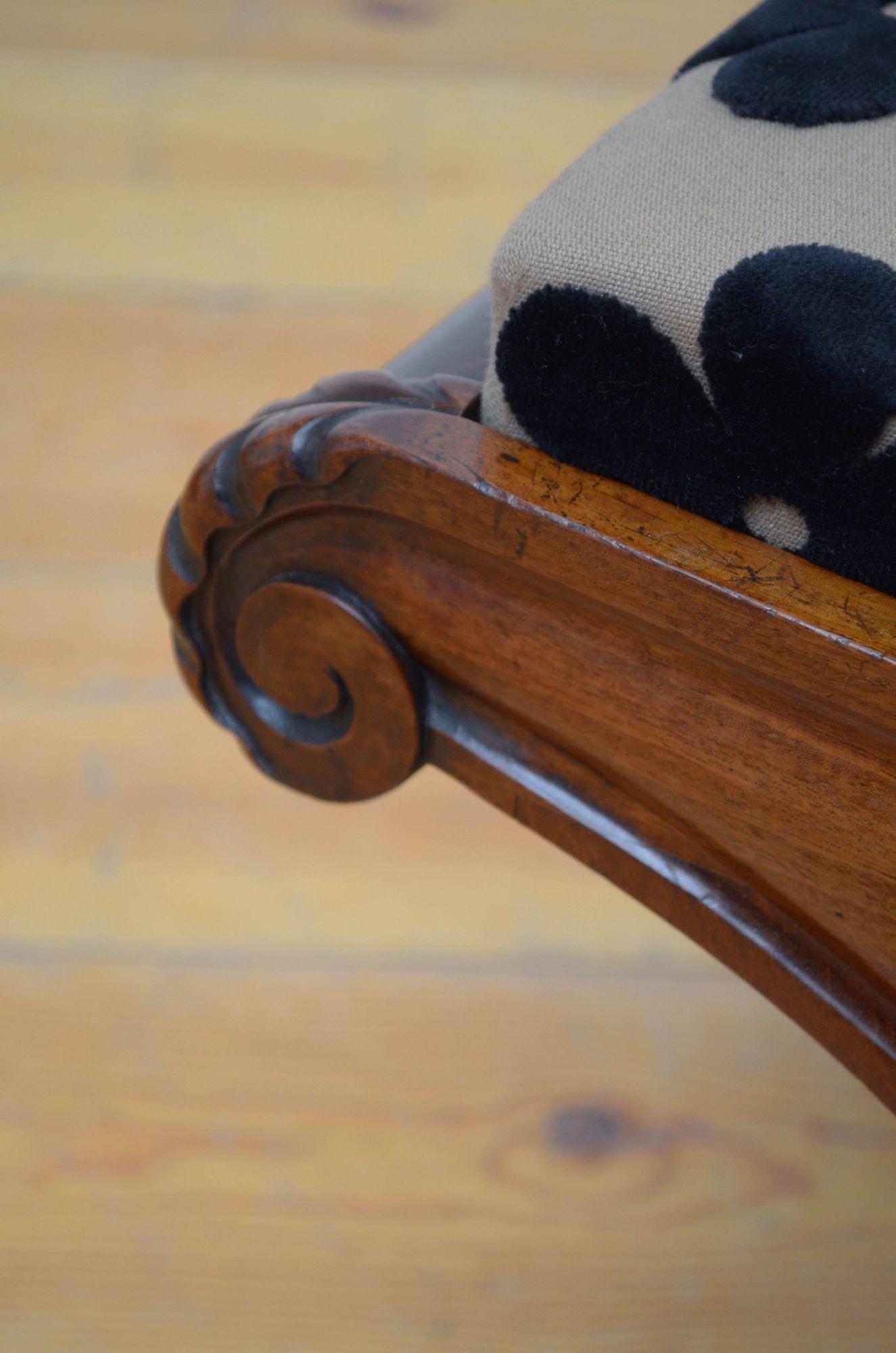 William IV Mahogany X Frame Stool 4