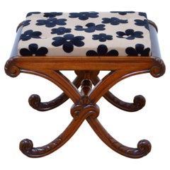 William IV Mahogany X Frame Stool