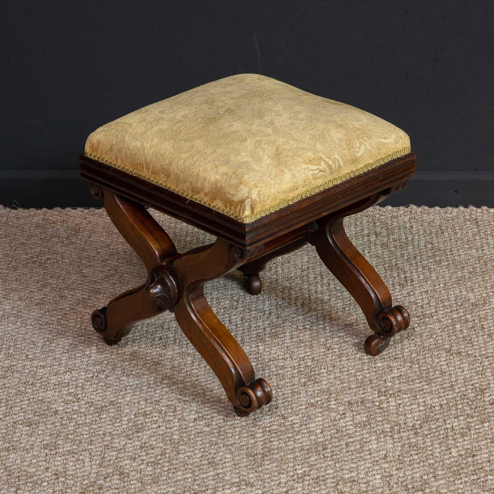 William IV Mahogany X Stool In Good Condition For Sale In Manchester, GB