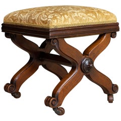 William IV Mahogany X Stool