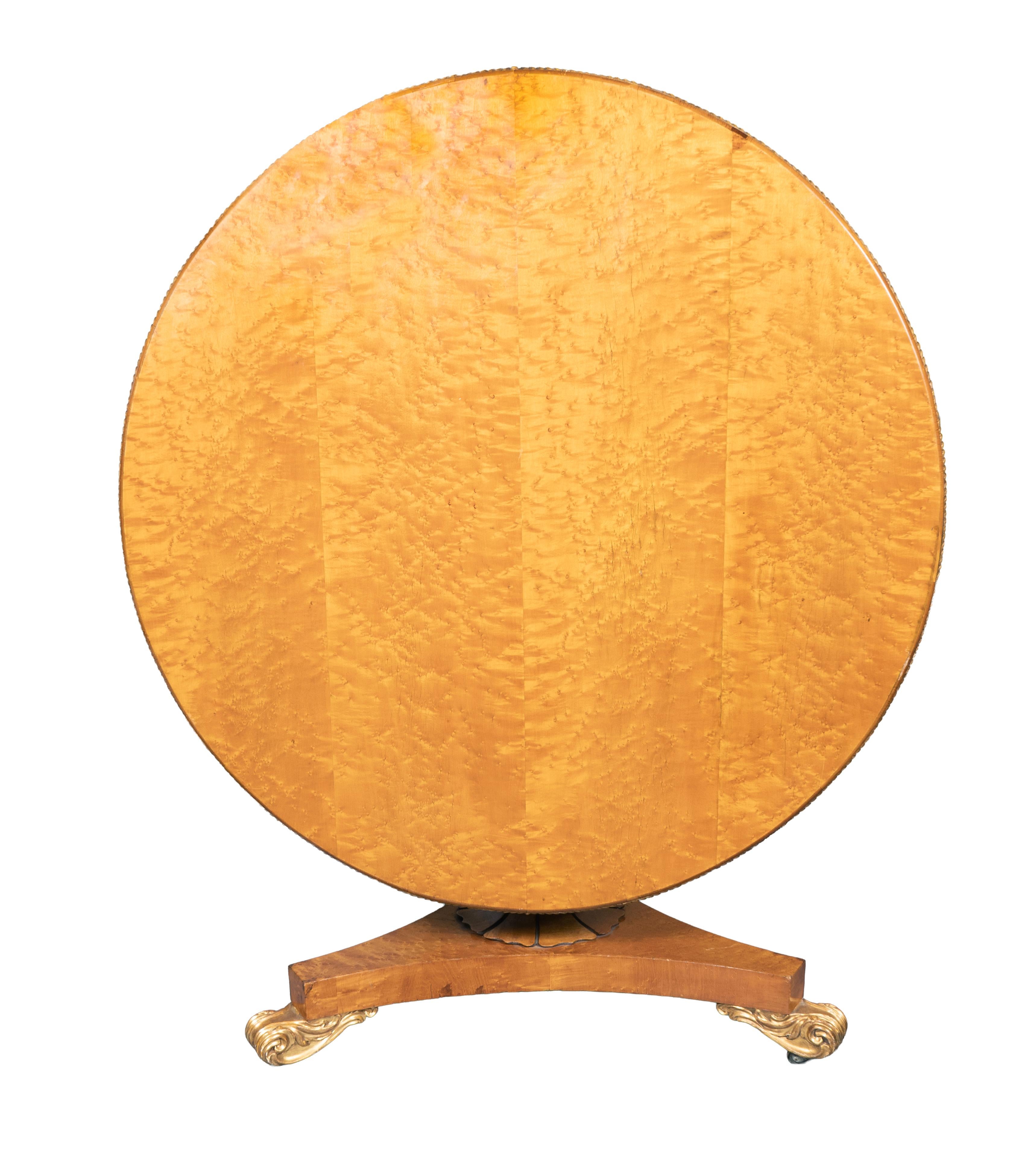 English William IV Maple Center Table For Sale