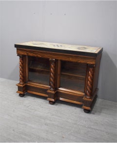 William IV Marble-Top Rosewood Cabinet