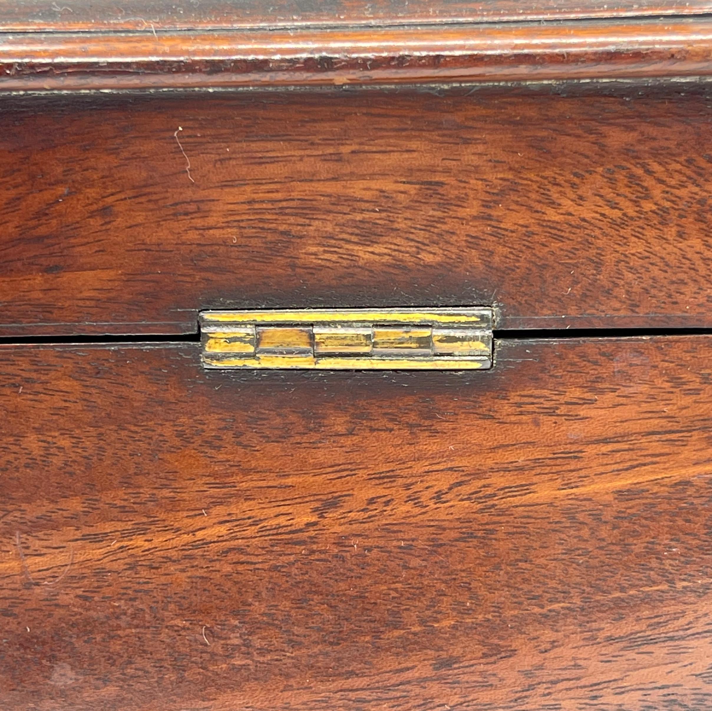 William IV Miniature Sideboard-Form Flame Mahogany Tea Caddy, English, ca. 1835 For Sale 13