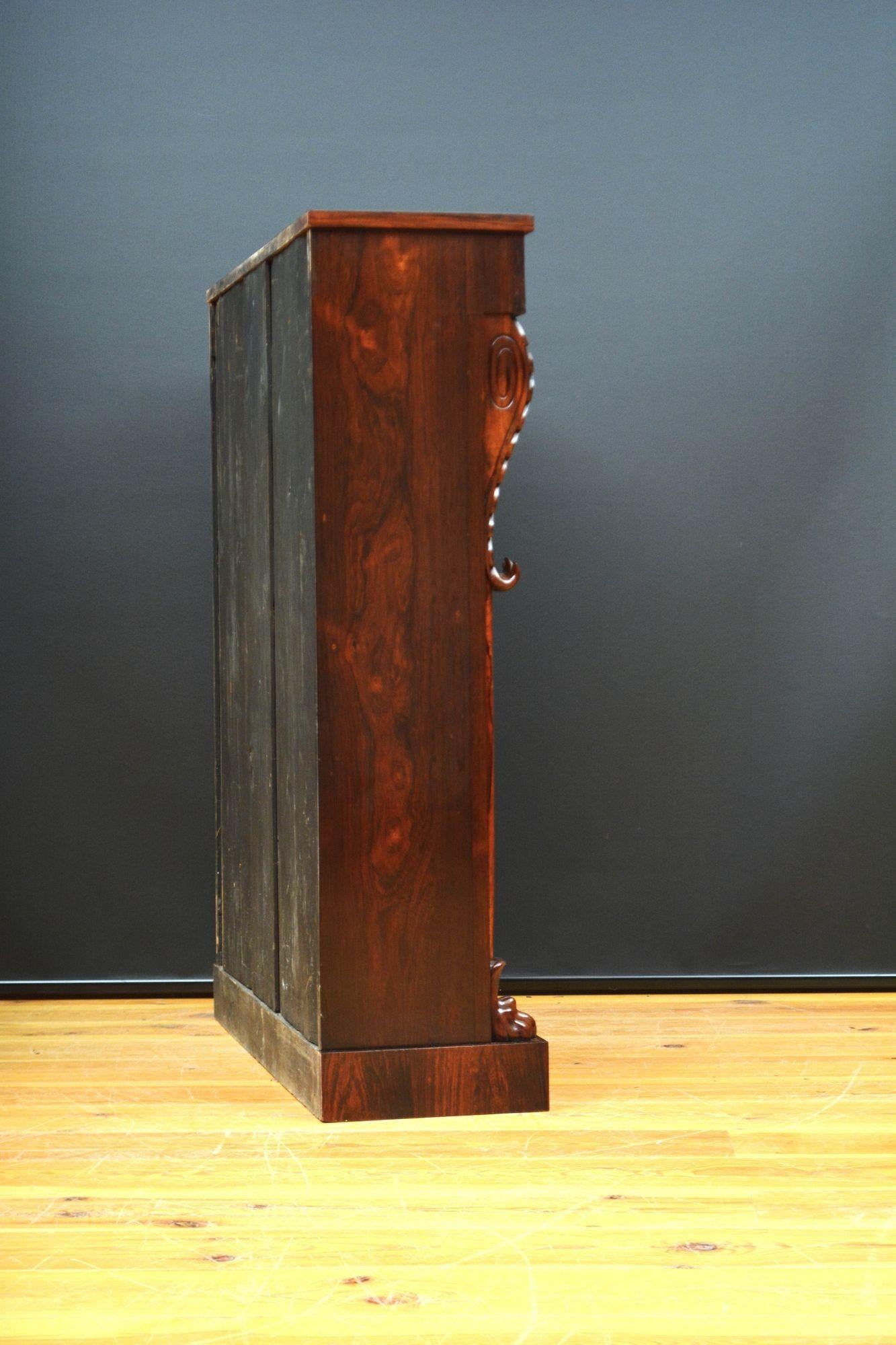 William IV Open Bookcase in Rosewood For Sale 12