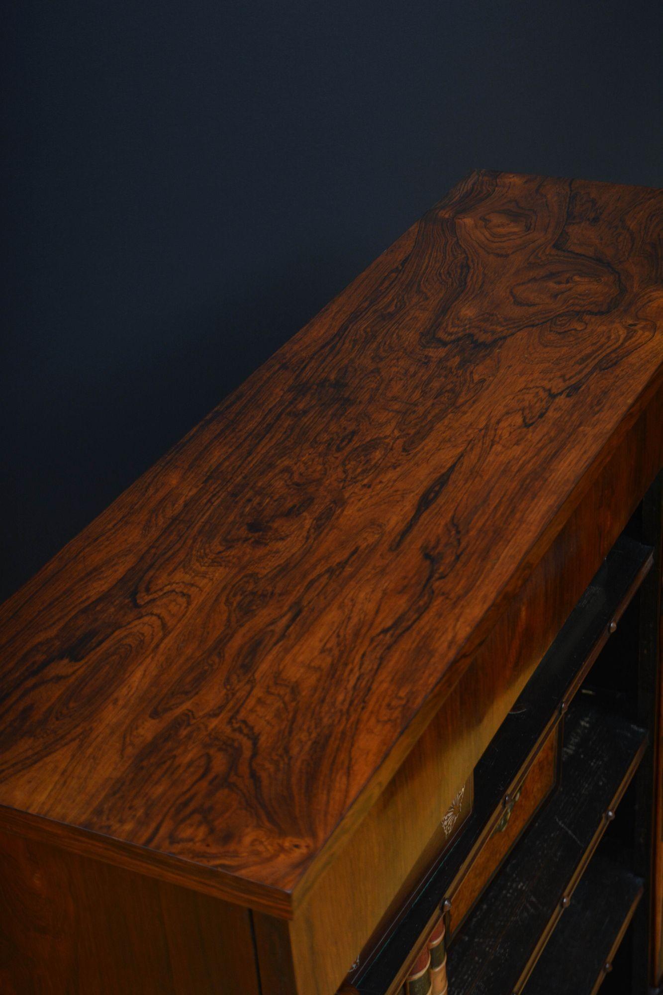 19th Century William IV Open Bookcase in Rosewood For Sale