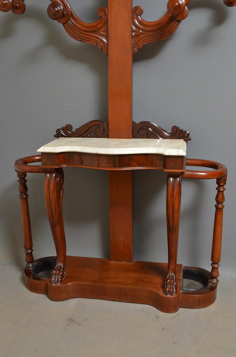 William IV or Early Victorian Mahogany Hall Tree at 1stDibs