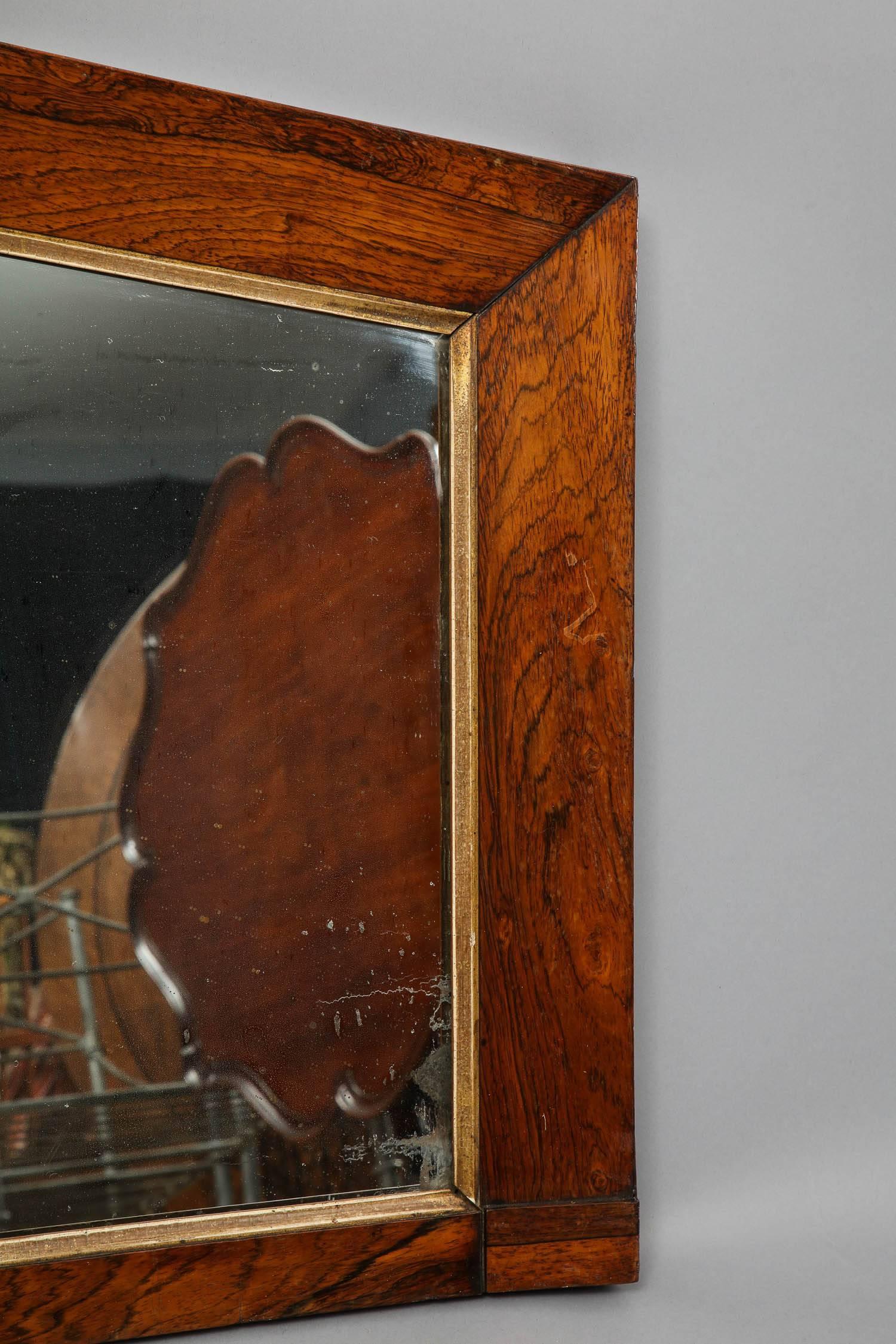 Rosewood William IV Overmantel Mirror For Sale