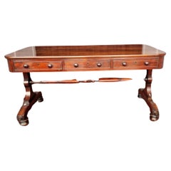 William IV Padouk wood library table