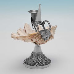 Cuchara antigua de plata de ley y concha del periodo de Guillermo IV, Londres, 1831