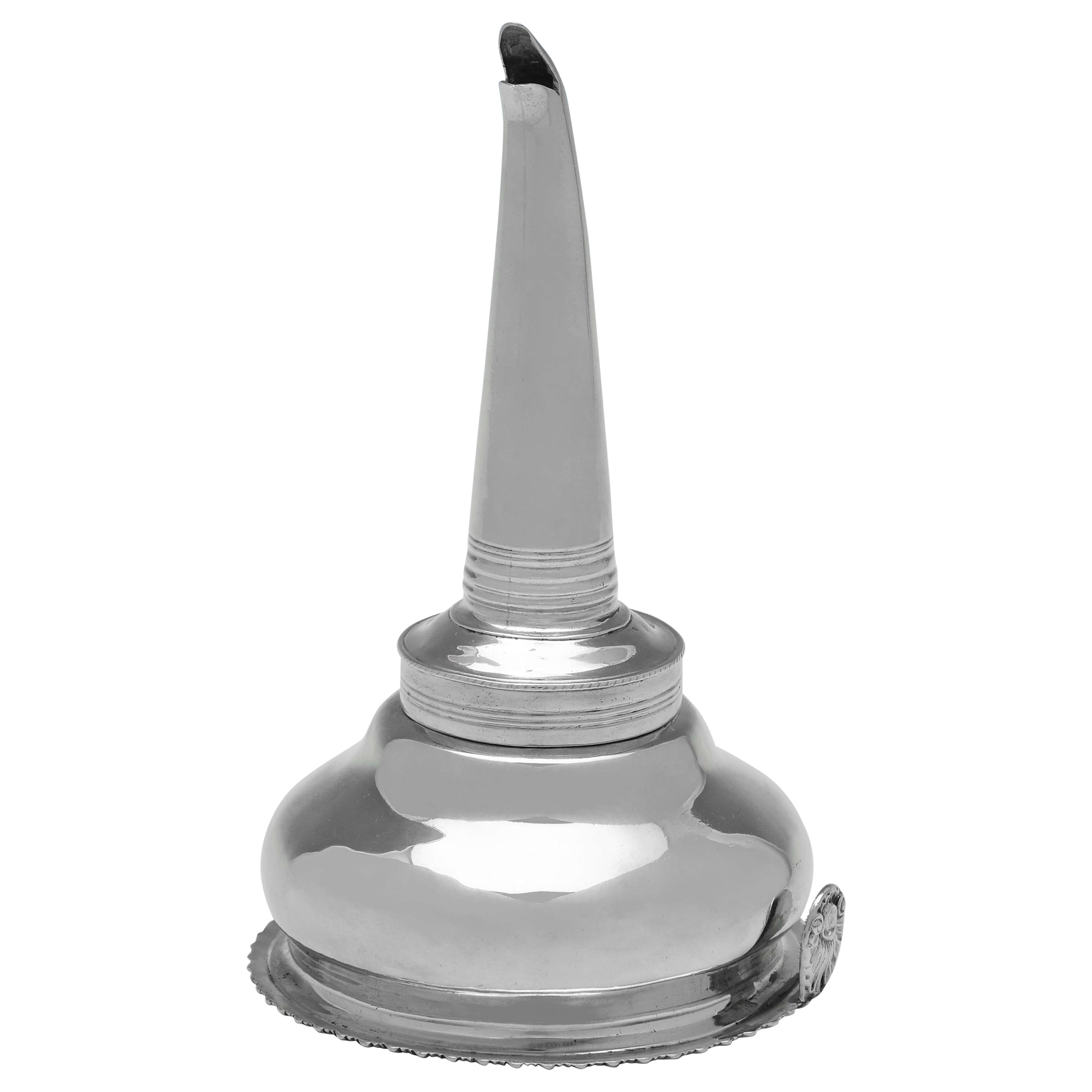 William IV Period Antique Sterling Silver Wine Funnel - London 1832