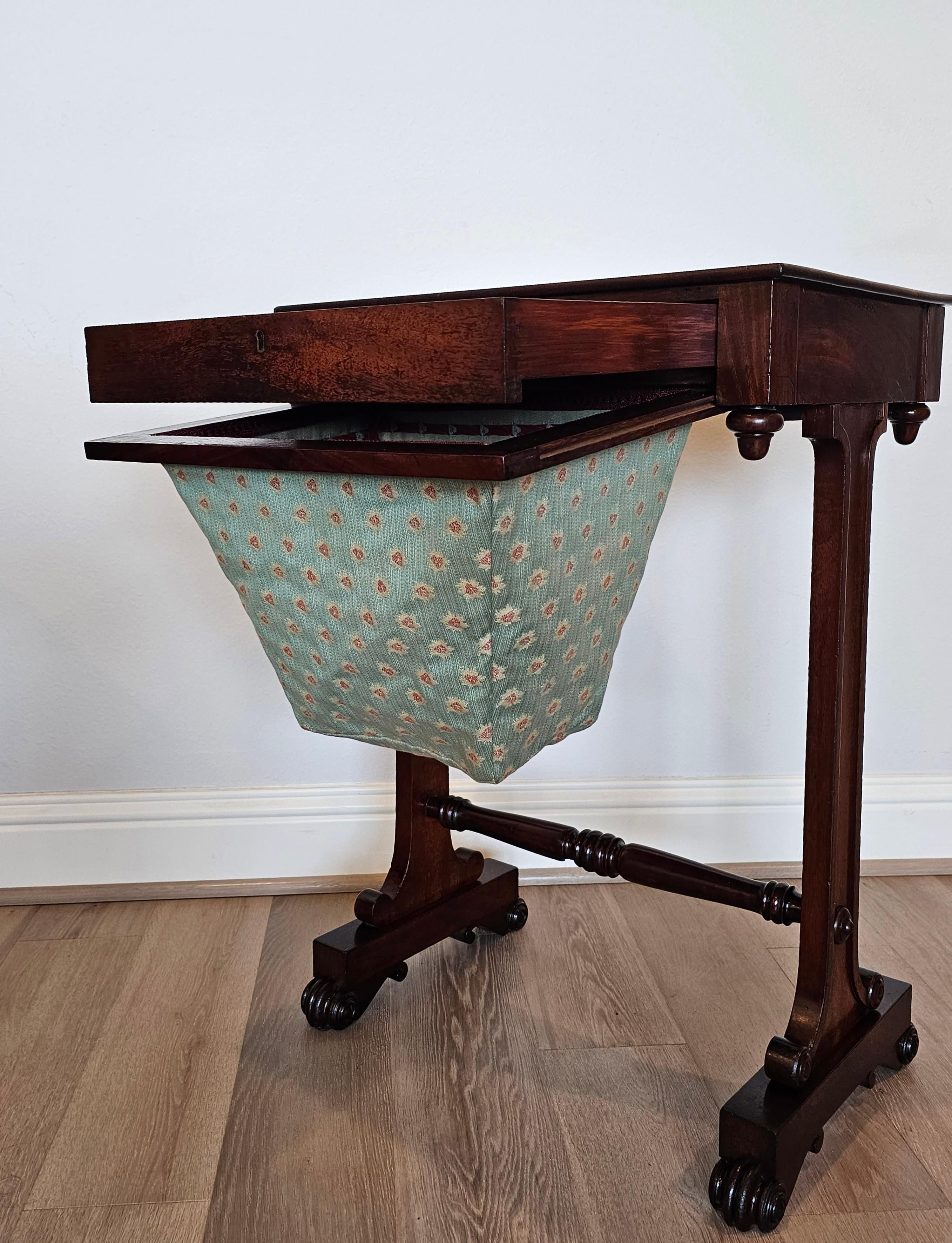 Table de travail d'époque William IV English Sewing Stand Work Table  en vente 10
