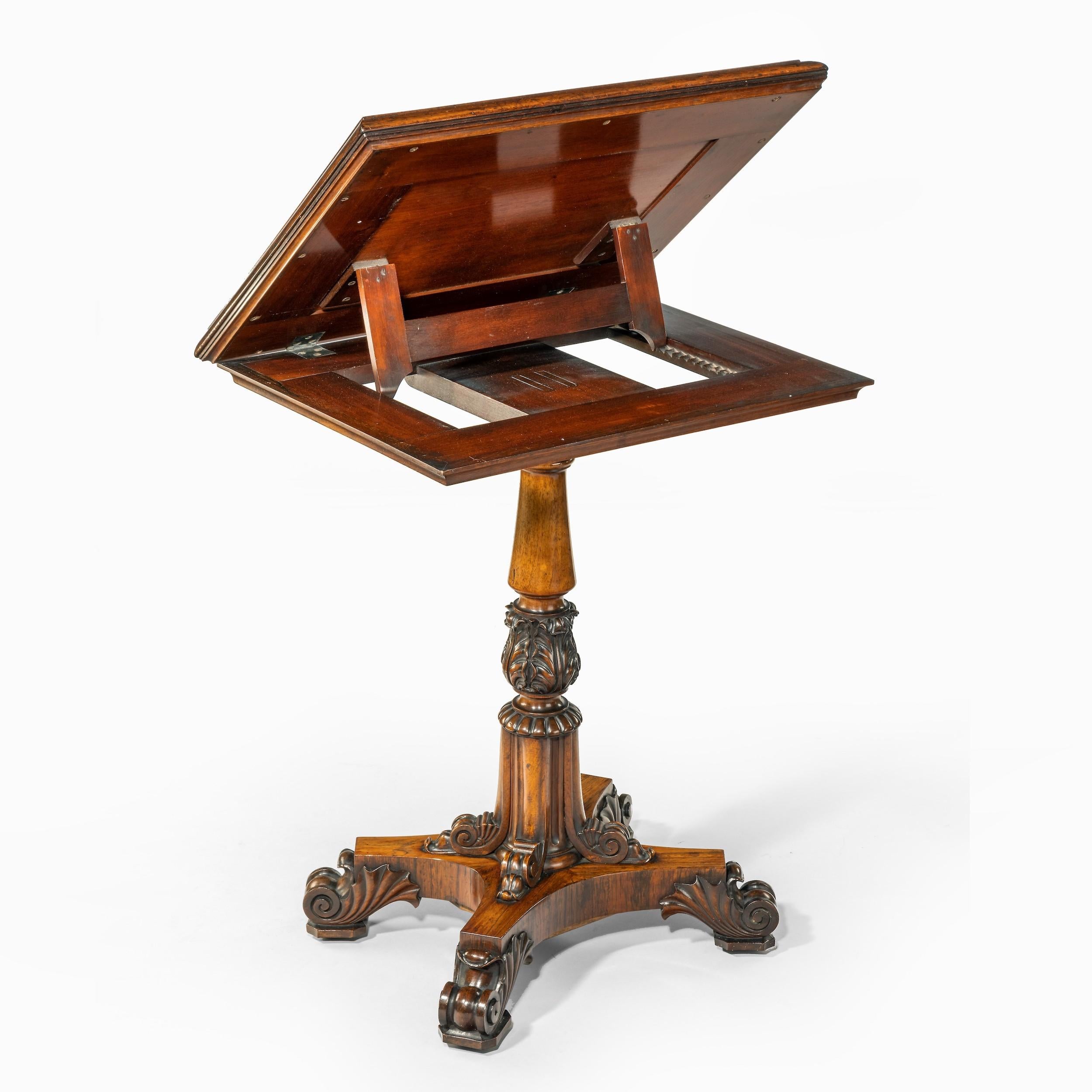 William IV Period Rosewood Table with Scagliola 'Marble' Top In Good Condition In London, GB