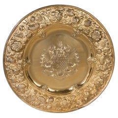 Antique William IV Period Silver Gilt Charger Dish by Robert Garrard II with Provenance
