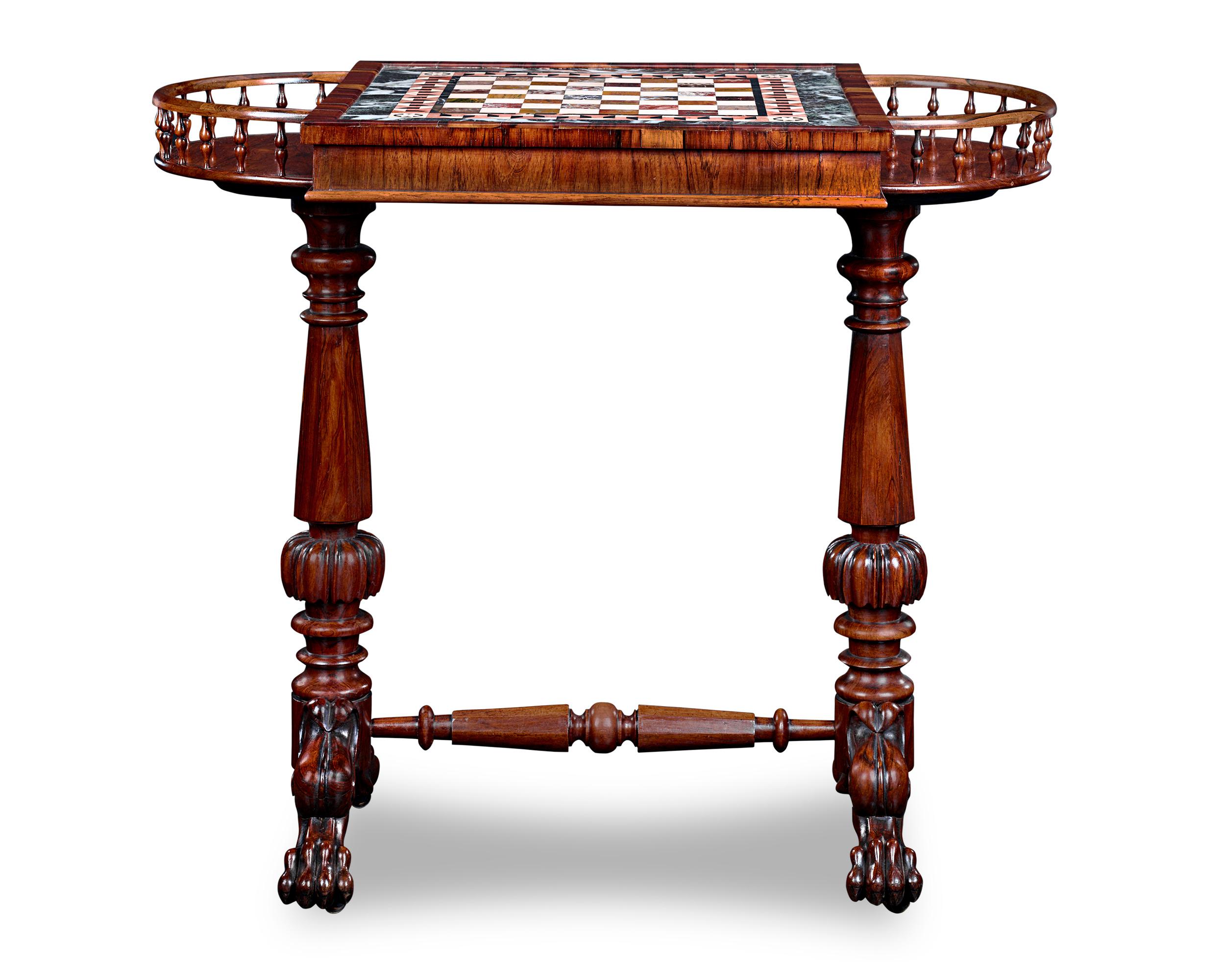 English William Iv-Period Specimen Chess Table For Sale