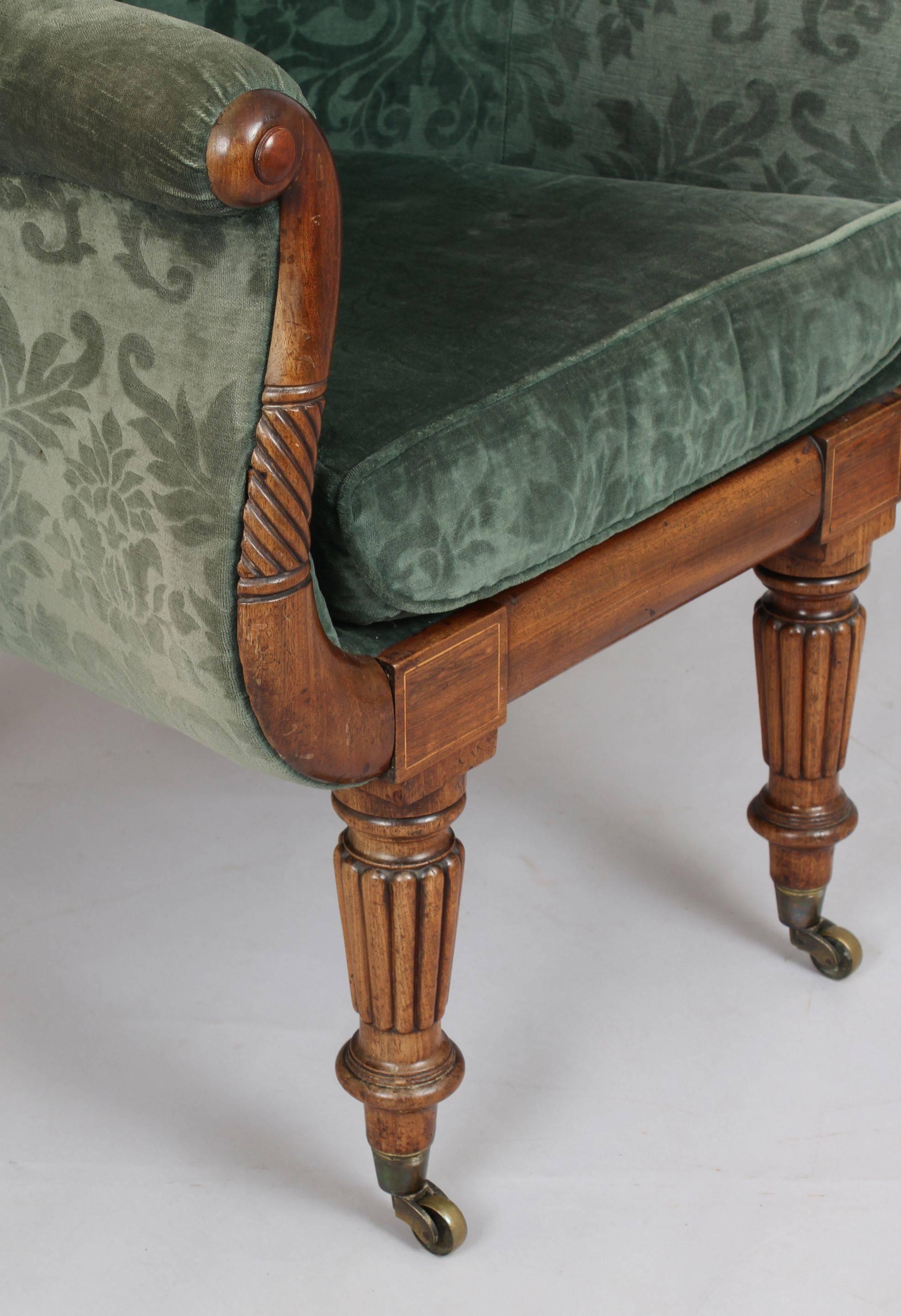 English William IV Period Tall-Backed Easy-Chair For Sale