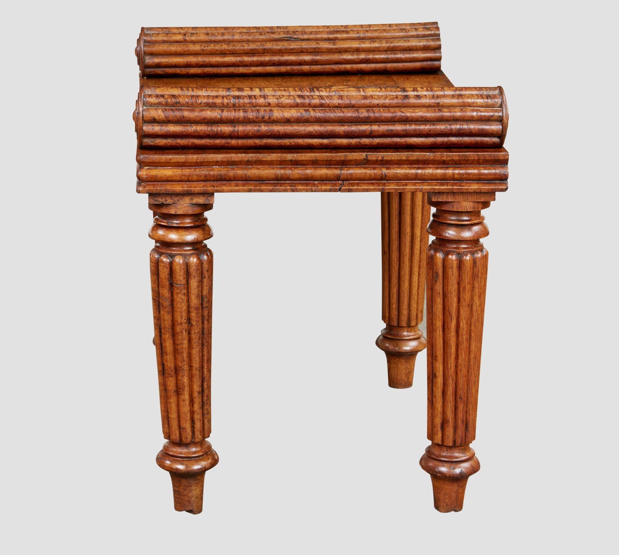 English William IV Pollard Oak Hall Bench For Sale