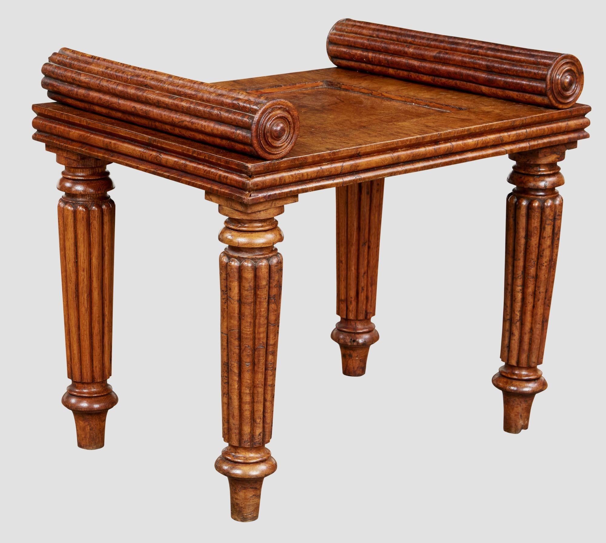 William IV Pollard Oak Hall Bench In Good Condition For Sale In Greenwich, CT