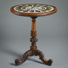 William IV Rosewood and Specimen Marble Table