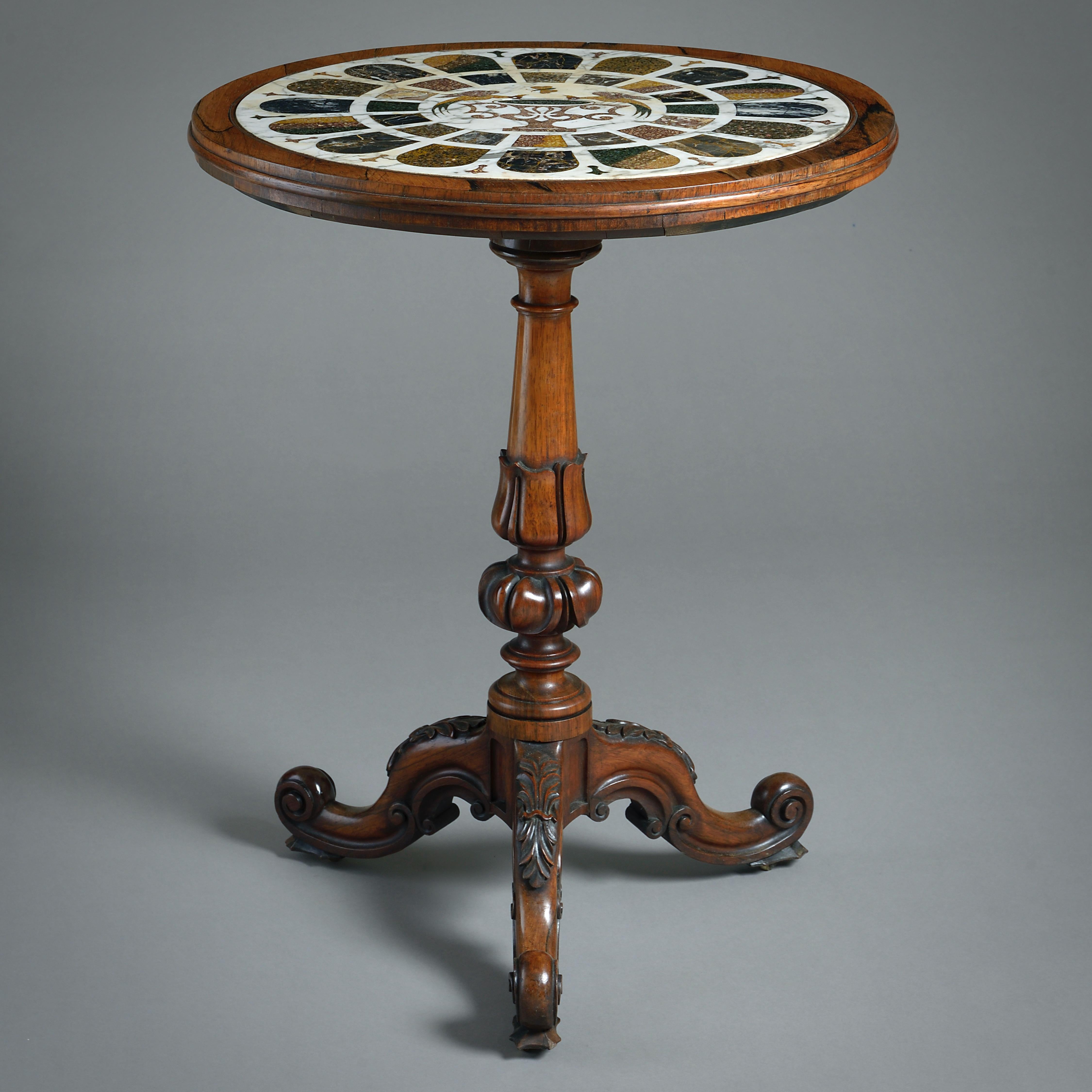 Mesa de palisandro y mármol de William IV en Bueno estado para la venta en London, GB