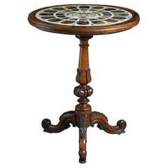 Antique William IV Rosewood and Specimen Marble Table