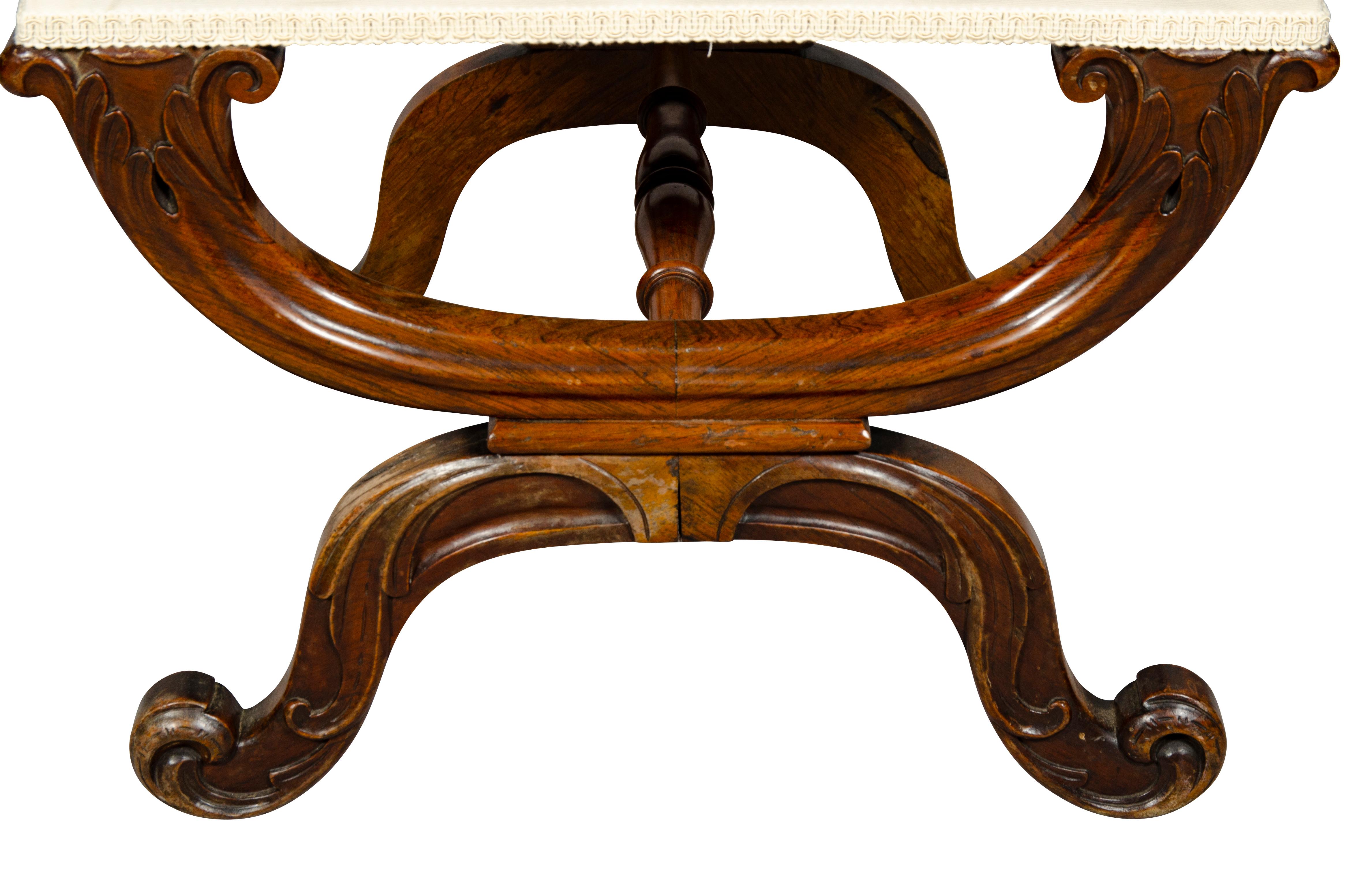 Banc en bois de rose William IV en vente 8