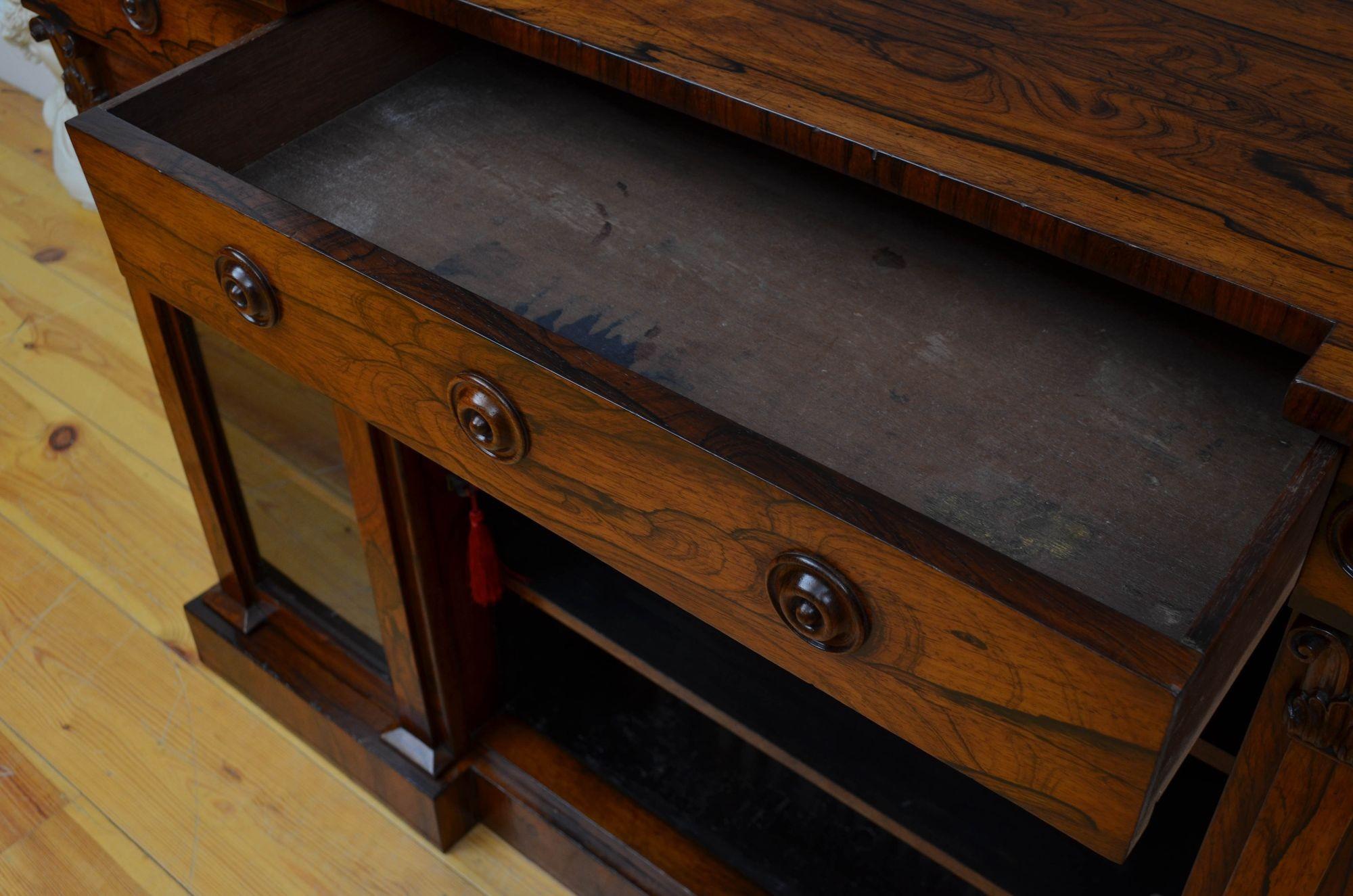 William IV Rosewood Bookcase or Sideboard For Sale 3