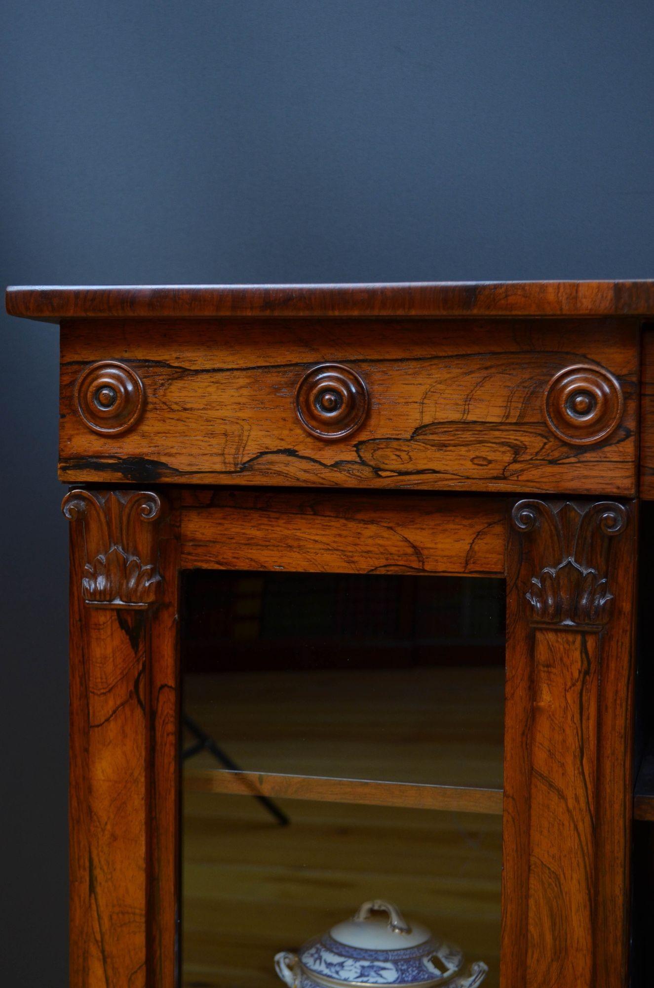 William IV Rosewood Bookcase or Sideboard For Sale 4