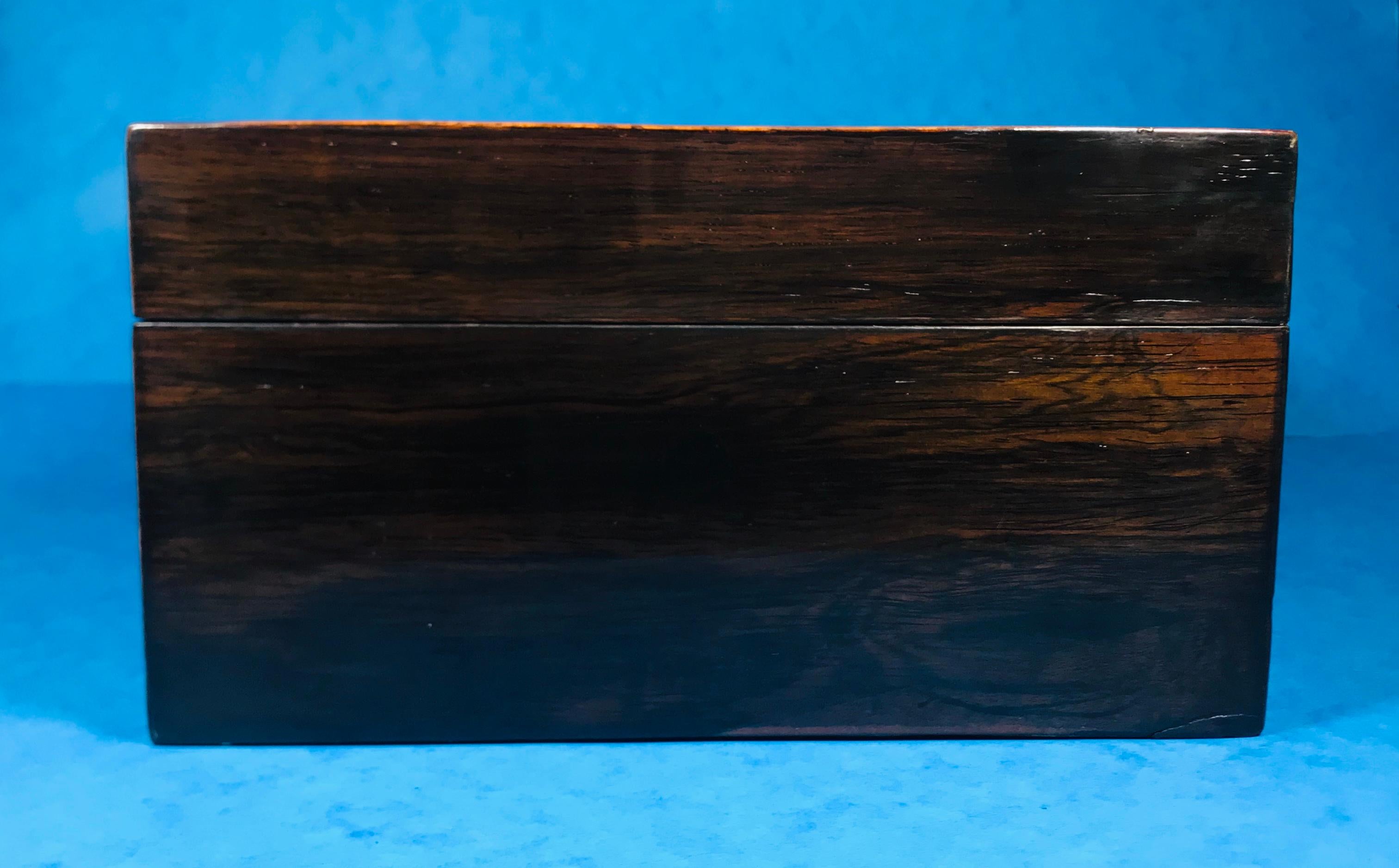 William iv Rosewood Box with Specimen Wood Inlay For Sale 3