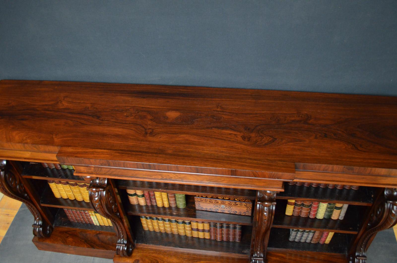 William IV Rosewood Breakfront Open Bookcase (William IV.)