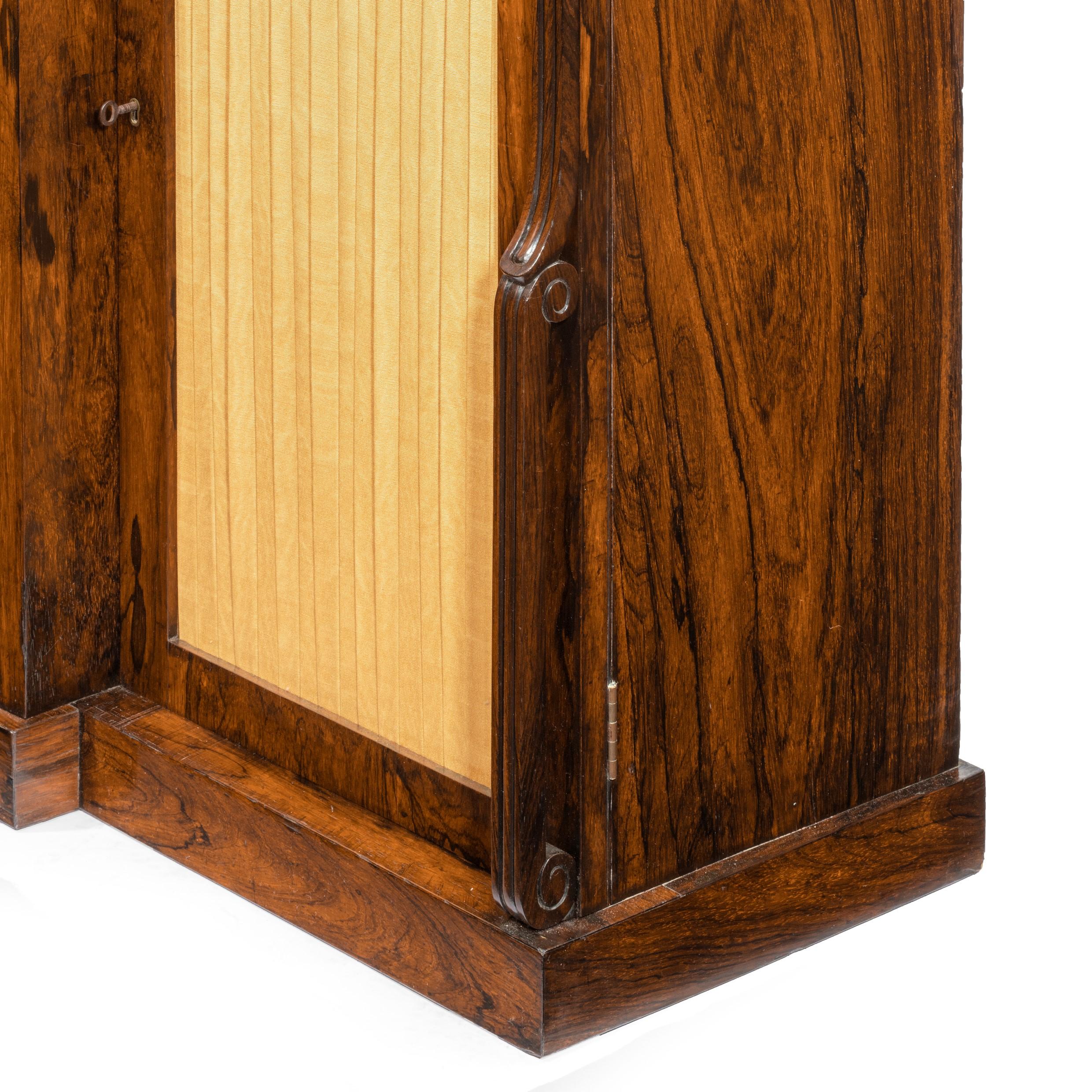 William Iv Rosewood Breakfront Side Cabinet In Good Condition In Lymington, Hampshire