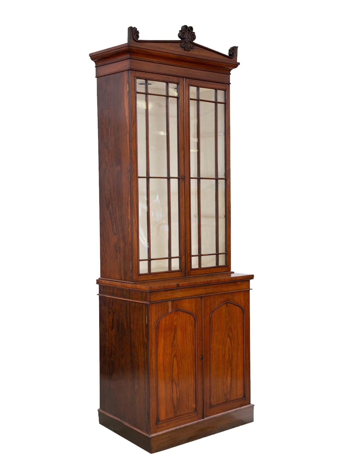 English William IV Rosewood Cabinet For Sale