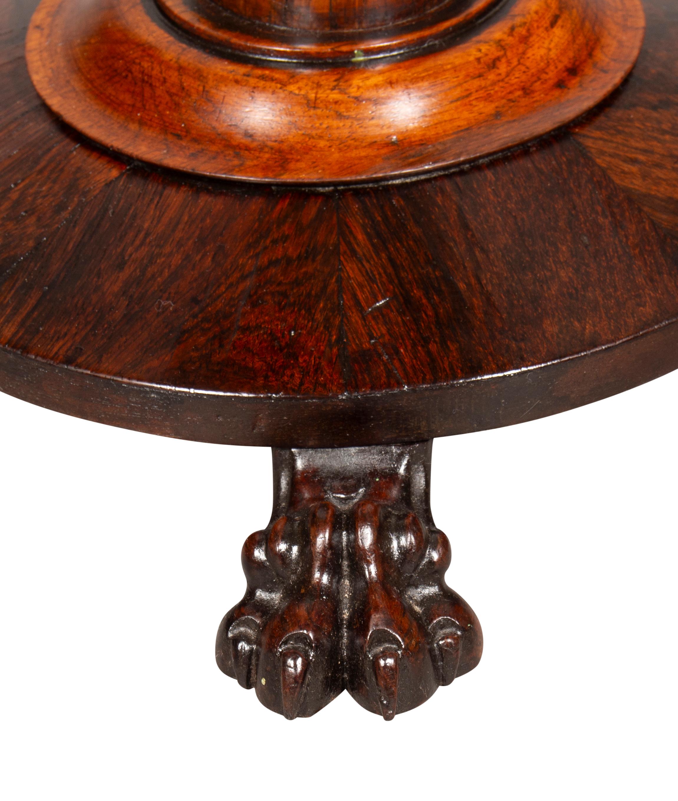 Mid-19th Century William IV Rosewood Candle Stand For Sale