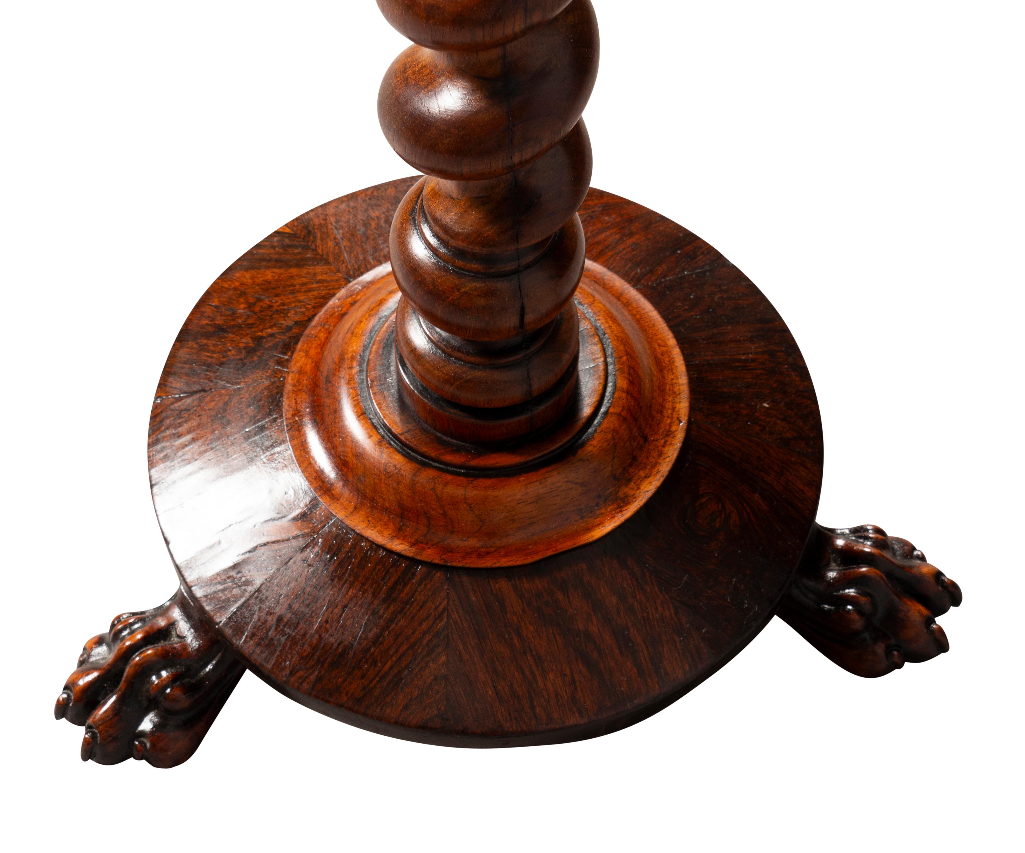 William IV Rosewood Candle Stand For Sale 2